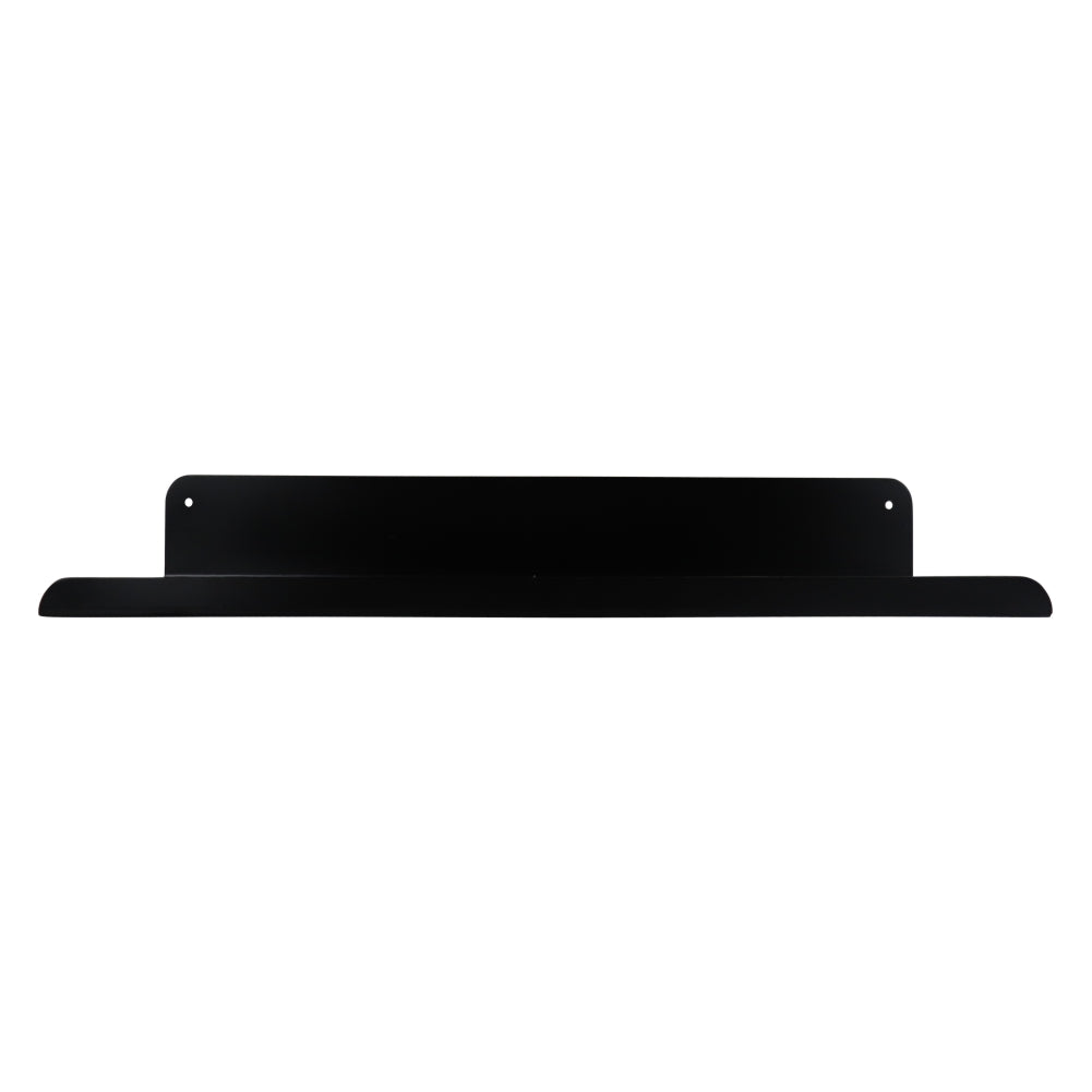 Slatted Panel Steel Shelf 900mm Black Feature Wall Shelf