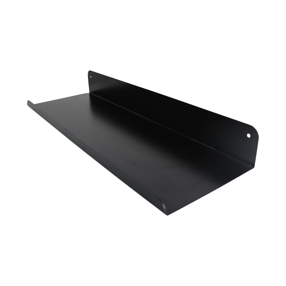 Slatted Panel Steel Shelf 900mm Black Feature Wall Shelf