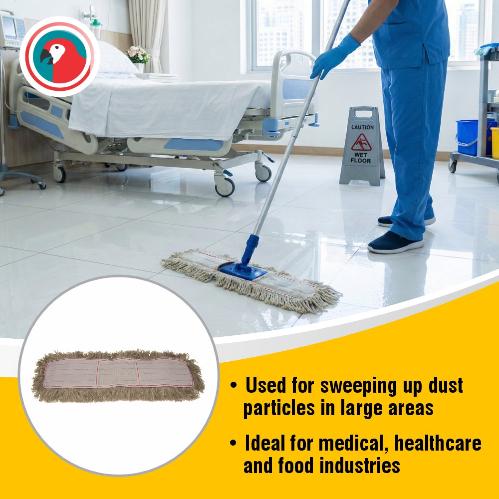 DUSTMOP SWEEPER 600MM COMPLETE - COTTON SLEEVE