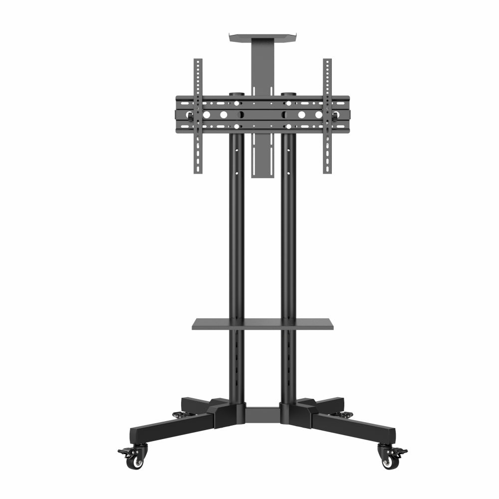 Mobile TV Stand for 32"65" Screens with Adjustable Height & AV Shelf