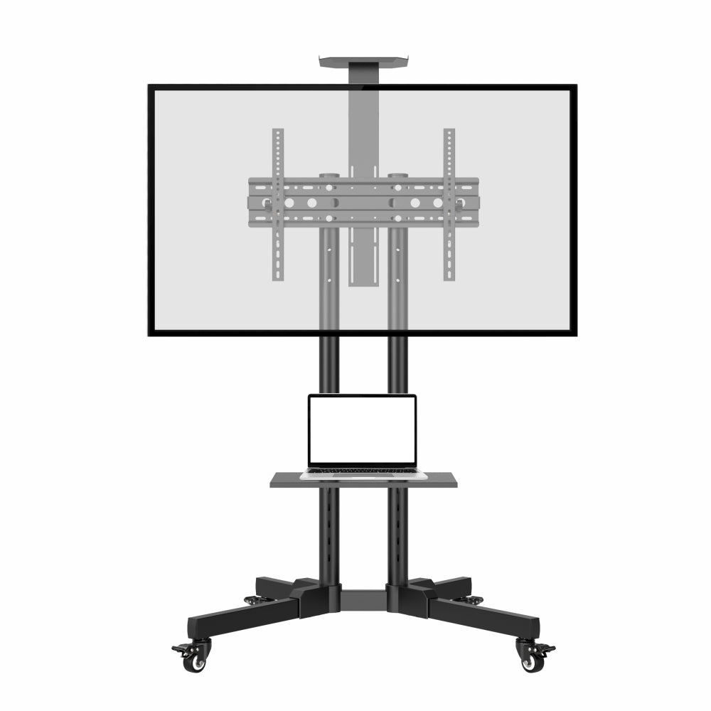 Mobile TV Stand for 32"65" Screens with Adjustable Height & AV Shelf