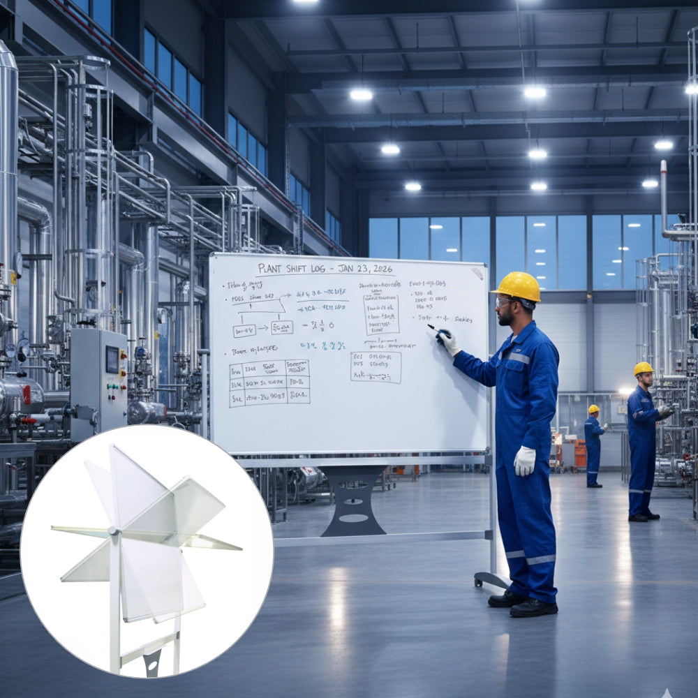 Parrot Products Magnetic Revolving Mobile Whiteboard (1800*1200mm) & 1800mm Leg Set