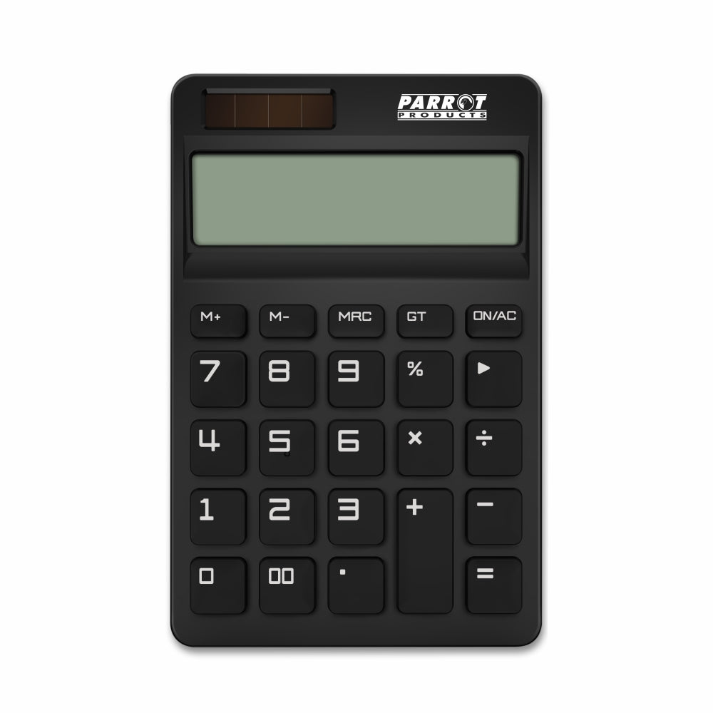 12-Digit Desktop Calculator Black Dual Power
