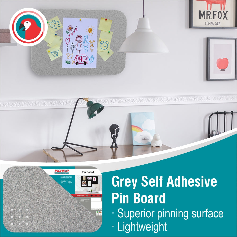 Adhesive Pin Board (No Frame - 450*300mm - Grey)