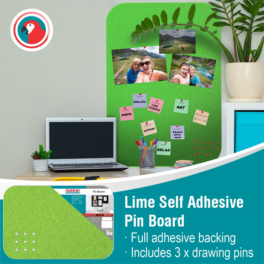 Adhesive Pin Board (No Frame - 600*450mm - Lime)