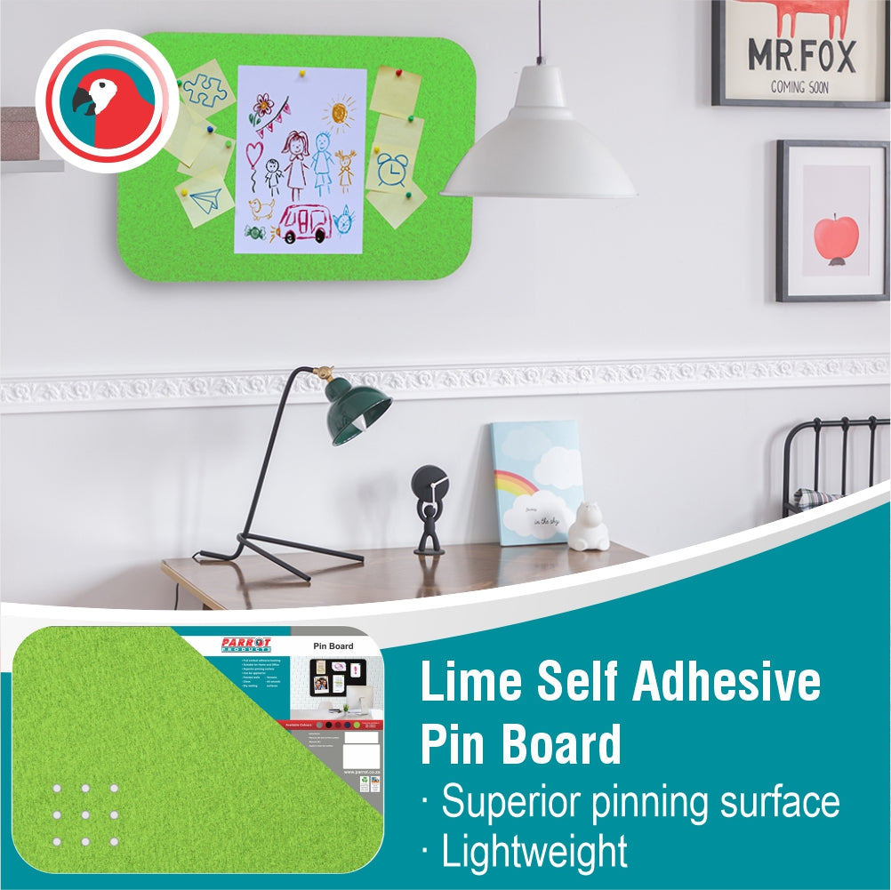 Adhesive Pin Board (No Frame - 600*450mm - Lime)