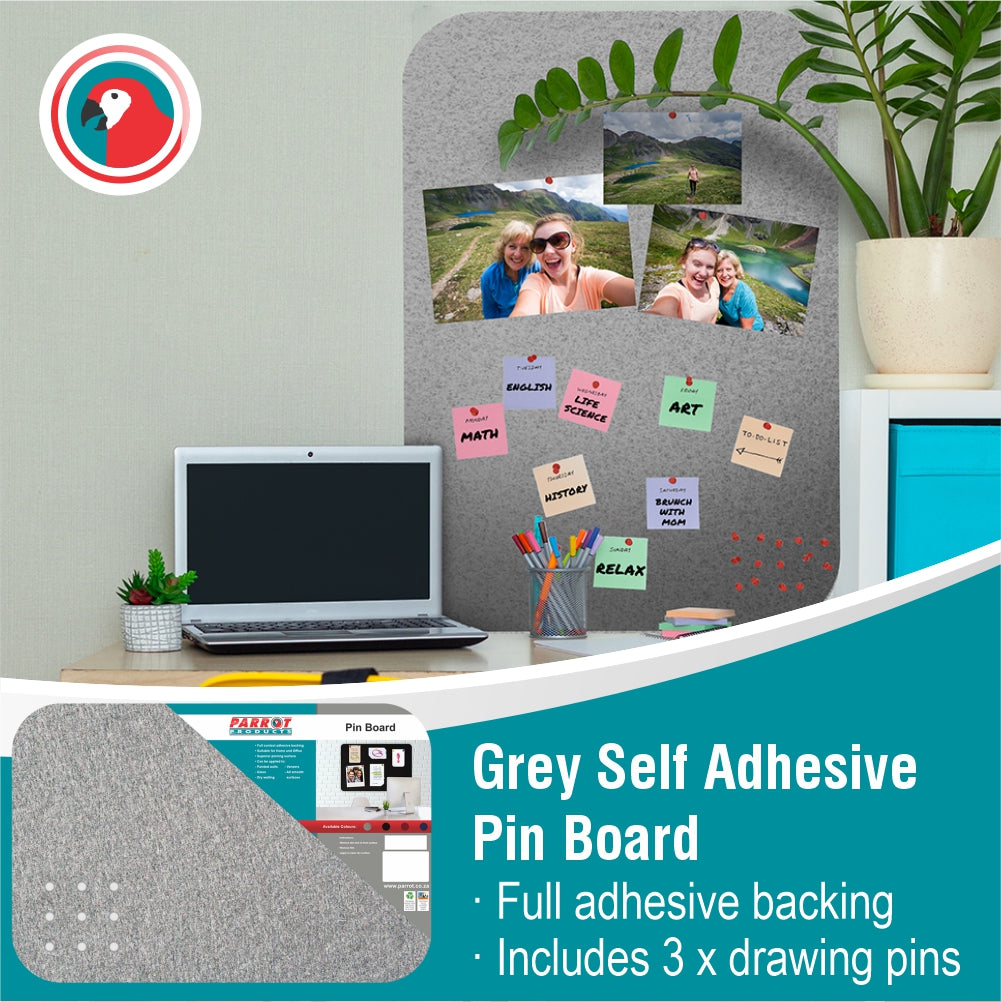 Adhesive Pin Board (No Frame - 900*600mm - Grey)
