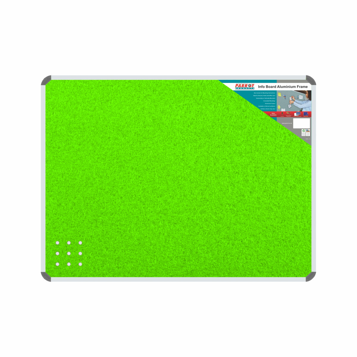 Info Board (Aluminium Frame - 600*450mm - Lime Green)