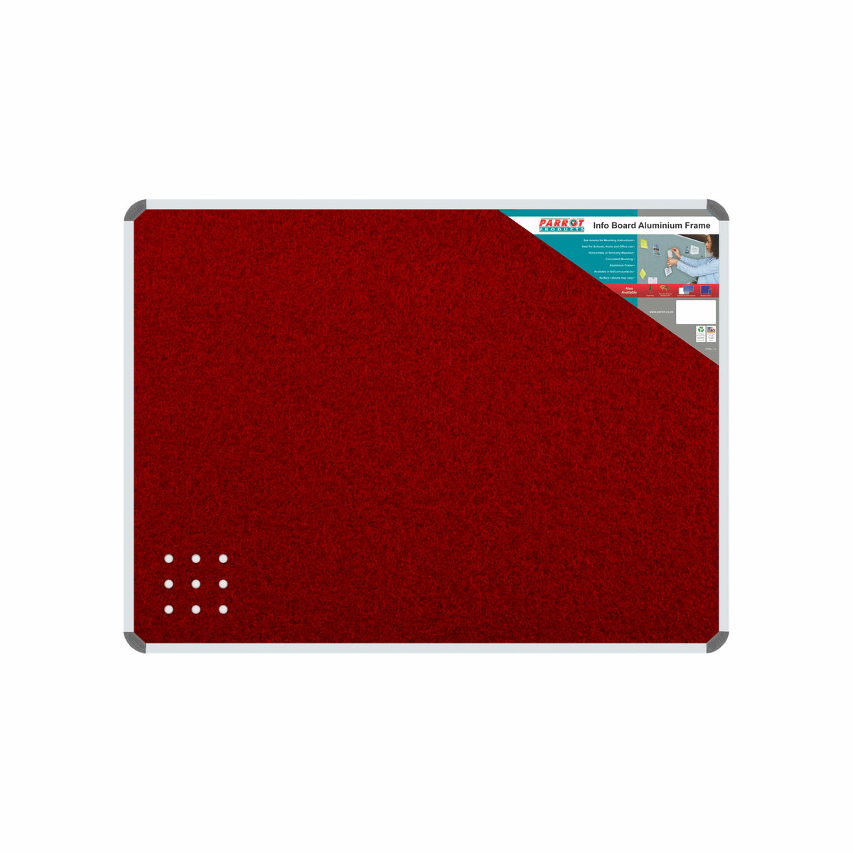 Info Board (Aluminium Frame - 900*600mm - Burgandy)