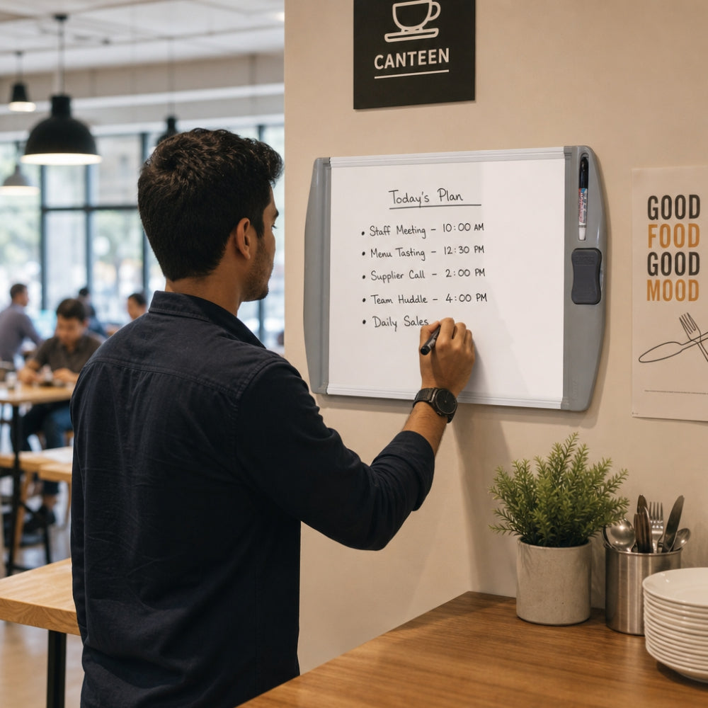 Parrot Products Slimline Non-Magnetic Whiteboard (600*450mm - Retail)