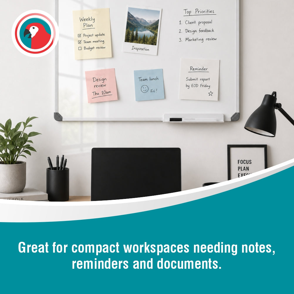 Parrot Products Slimline Non-Magnetic Whiteboard (900*600mm - Retail)