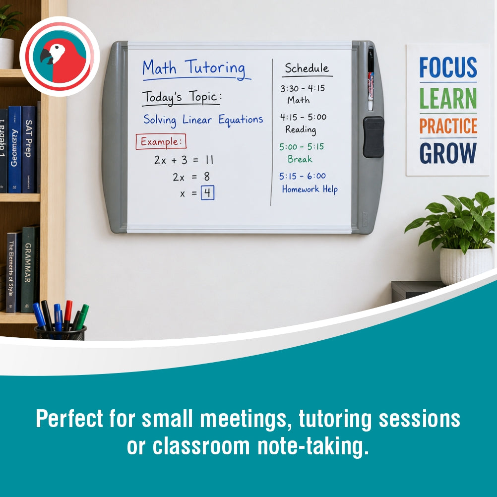Parrot Products Slimline Magnetic Whiteboard (600*450mm - Retail)