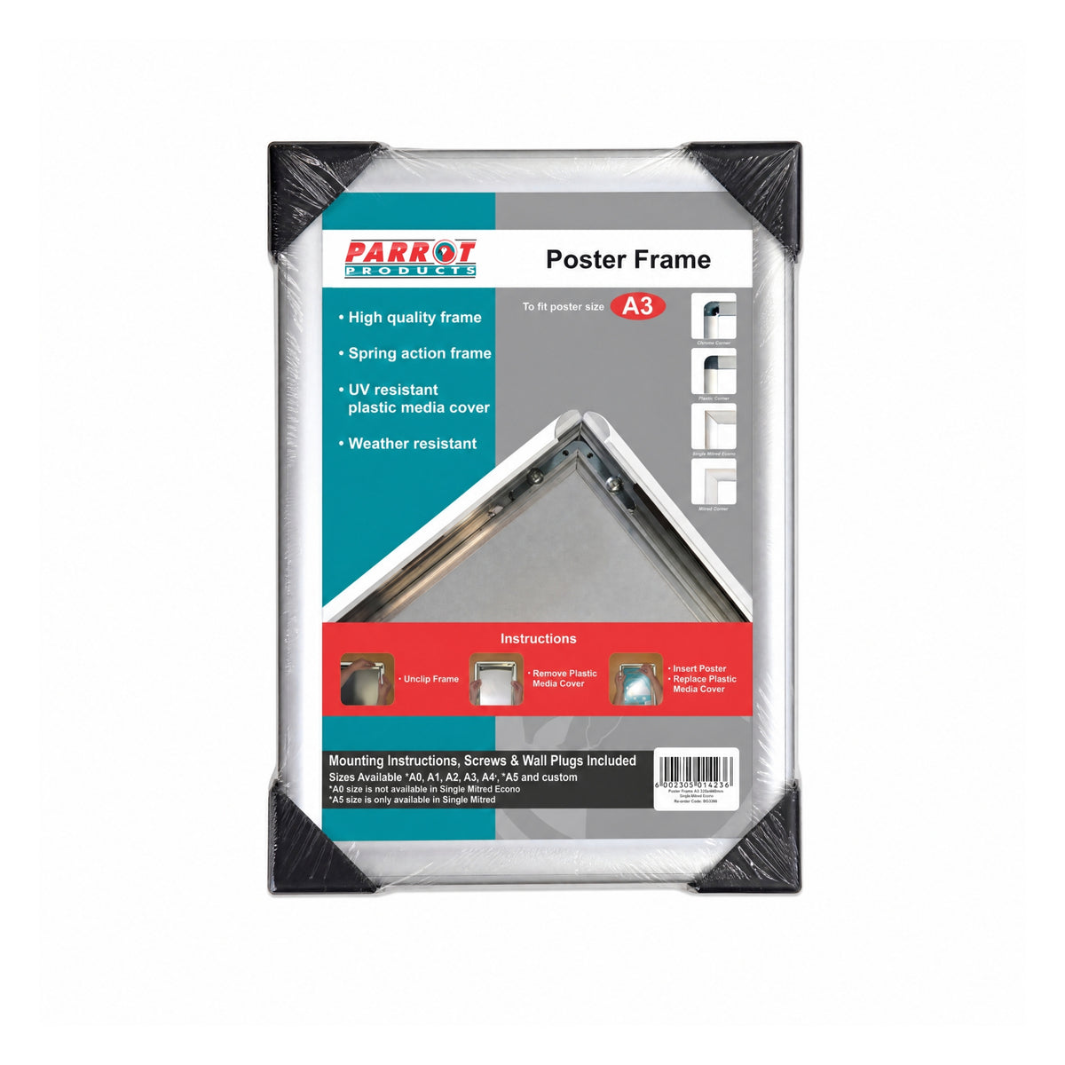 Poster Frame (A3 - 460*330mm - Single Mitred - Econo)