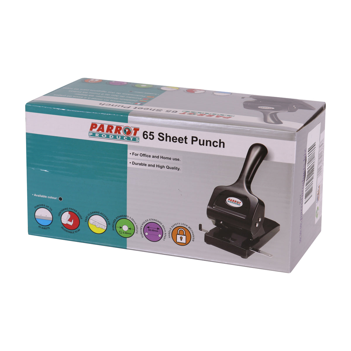 Steel Hole Punch (65 Sheets - Black)