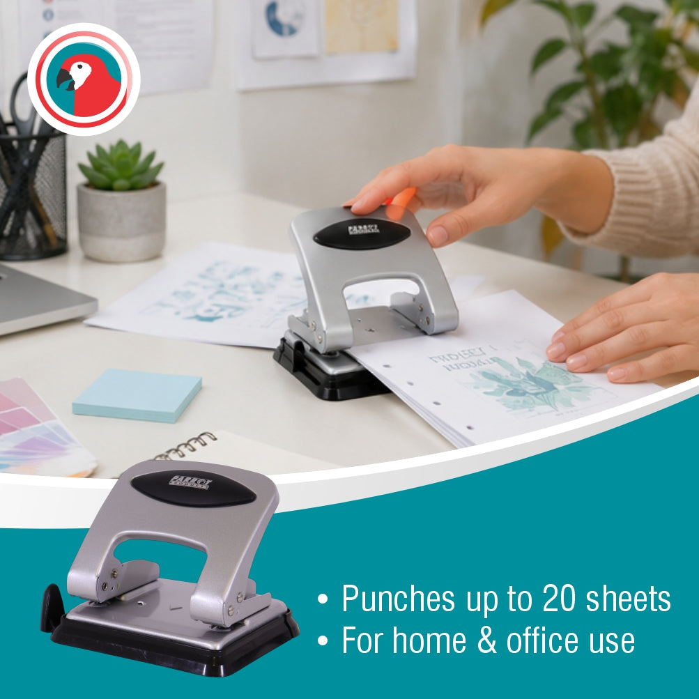 Steel Hole Punch (20 Sheets - Silver)