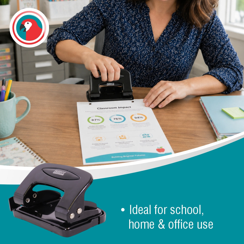 Steel Hole Punch (10 Sheets - Black)