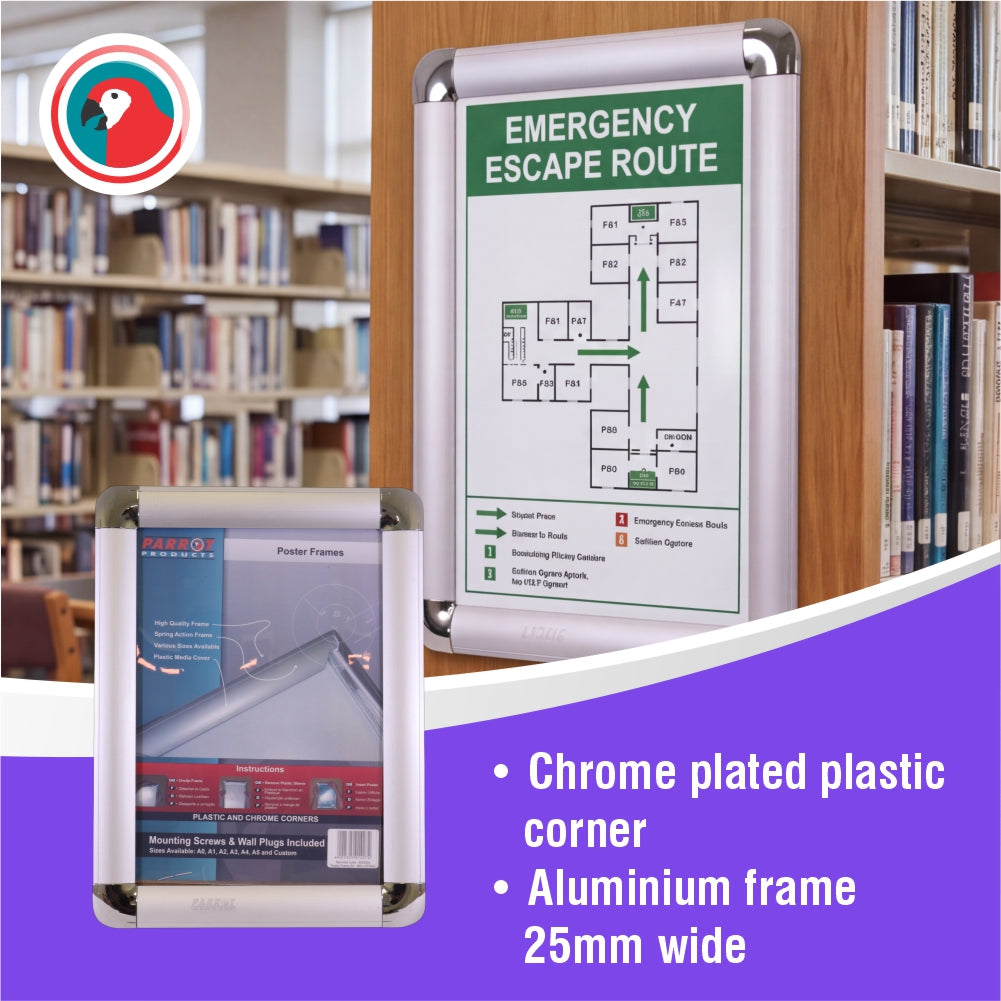 Poster Frame (A4 - 360*270mm - Chrome Corner)