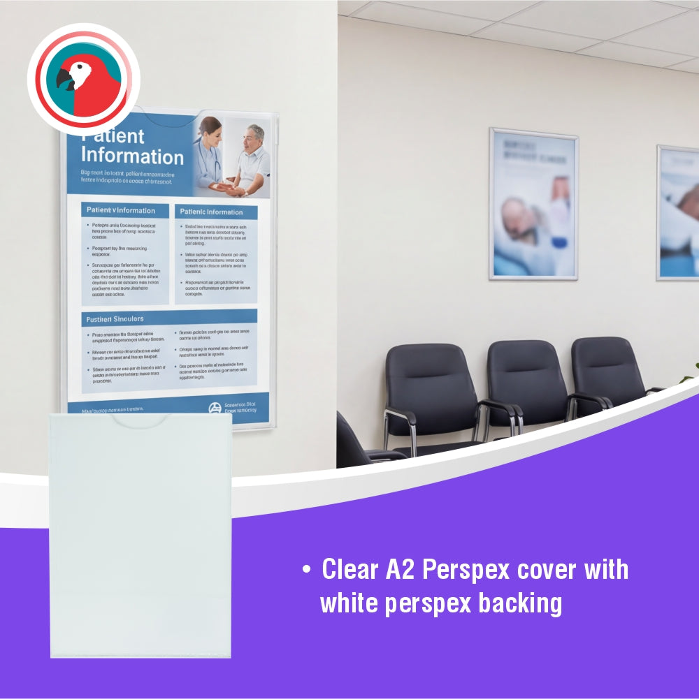 Perspex Pocket (Clear/White Backing A2)