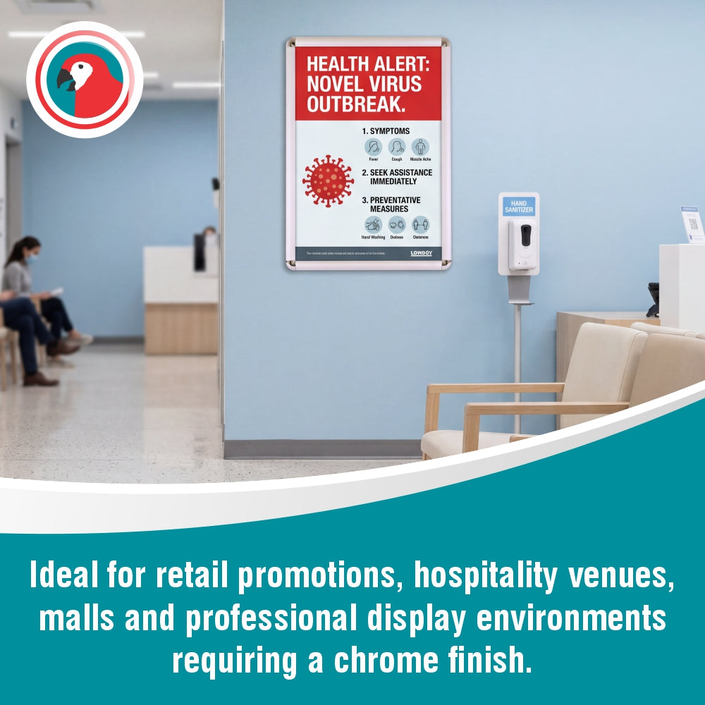 Poster Frame (A4 - 360*270mm - Chrome Corner)