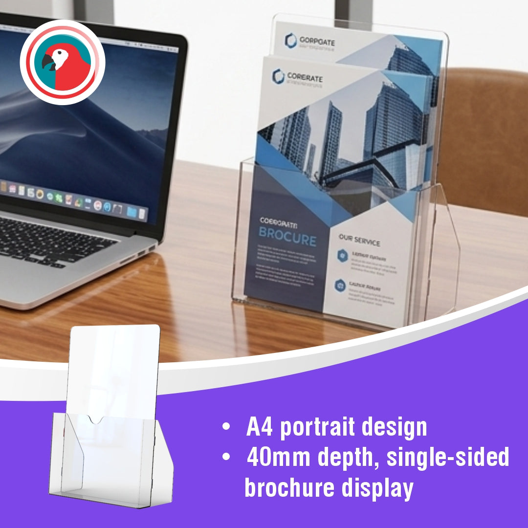 Menu Holder Acrylic Table Brochure Holder A4 - Box 5