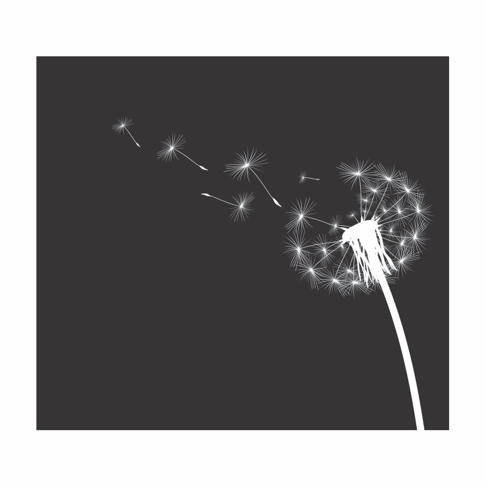 Decorative Glass Wall Tile (898 x 700 x 6mm) Dandelion