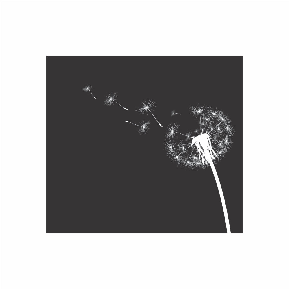 Decorative Glass Wall Tile (598 x 650 x 6mm) Dandelion