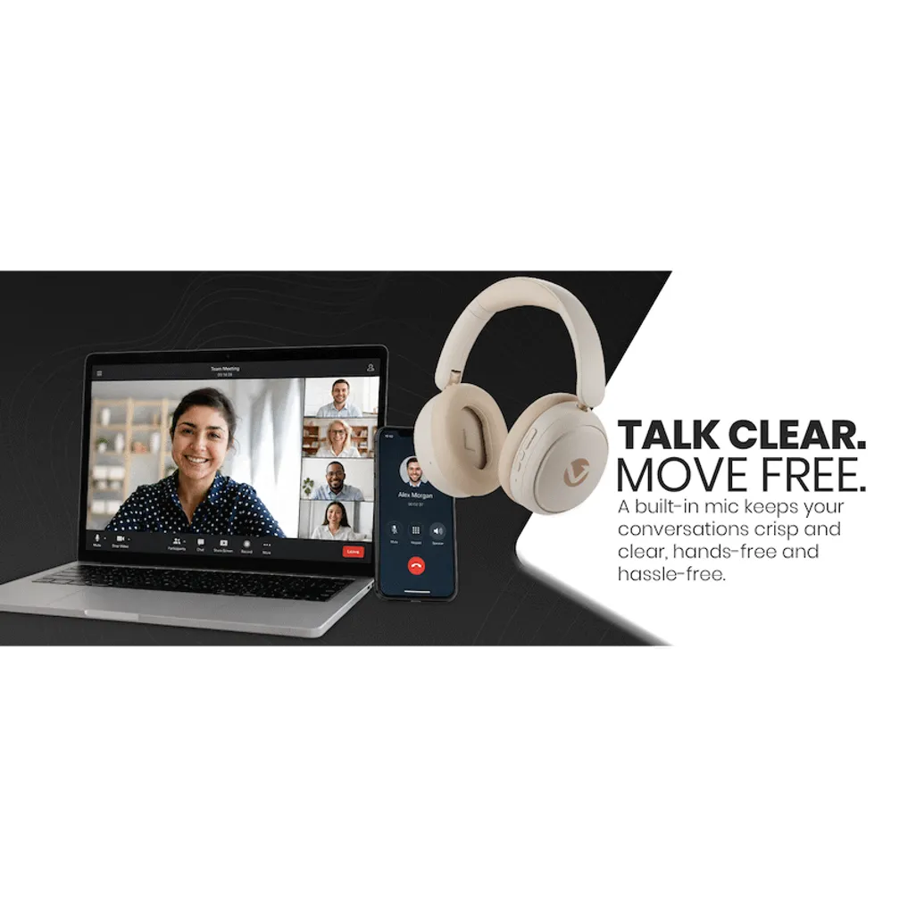 Volkano Lexi Bluetooth Headphone with ANC - Nude