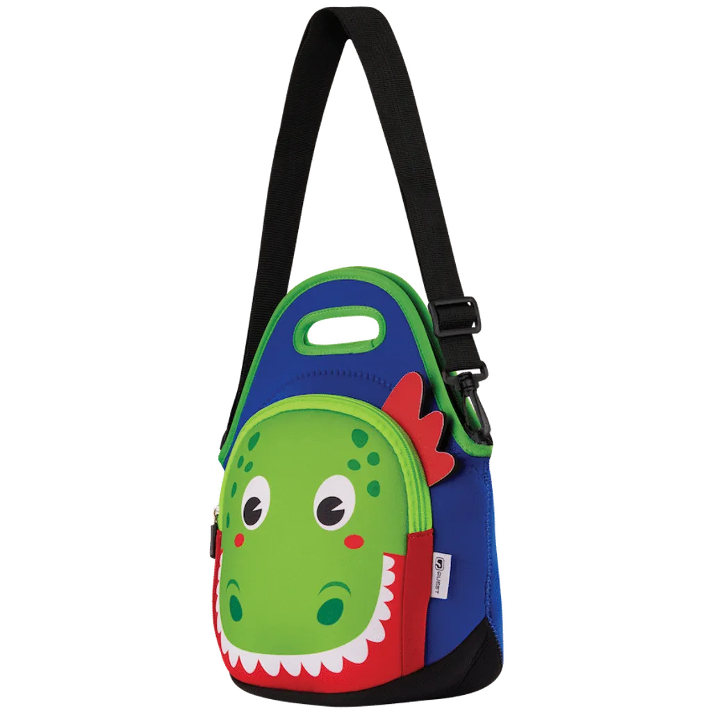 Quest Neoprene Lunch Bag - Dino - Blue/Green