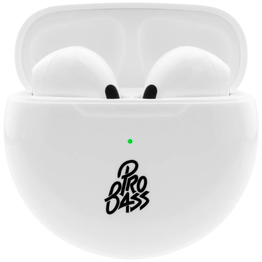 Pro Bass Future Series True Wireless Earphones with Charging Case - White