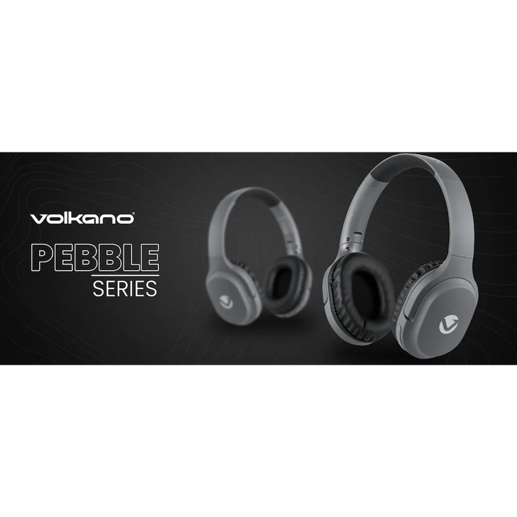 Volkano Pebble Series Bluetooth Headphones - Dark Grey