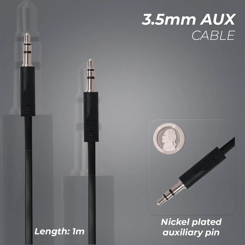 Bounce Cord Series AUX Cable - Black