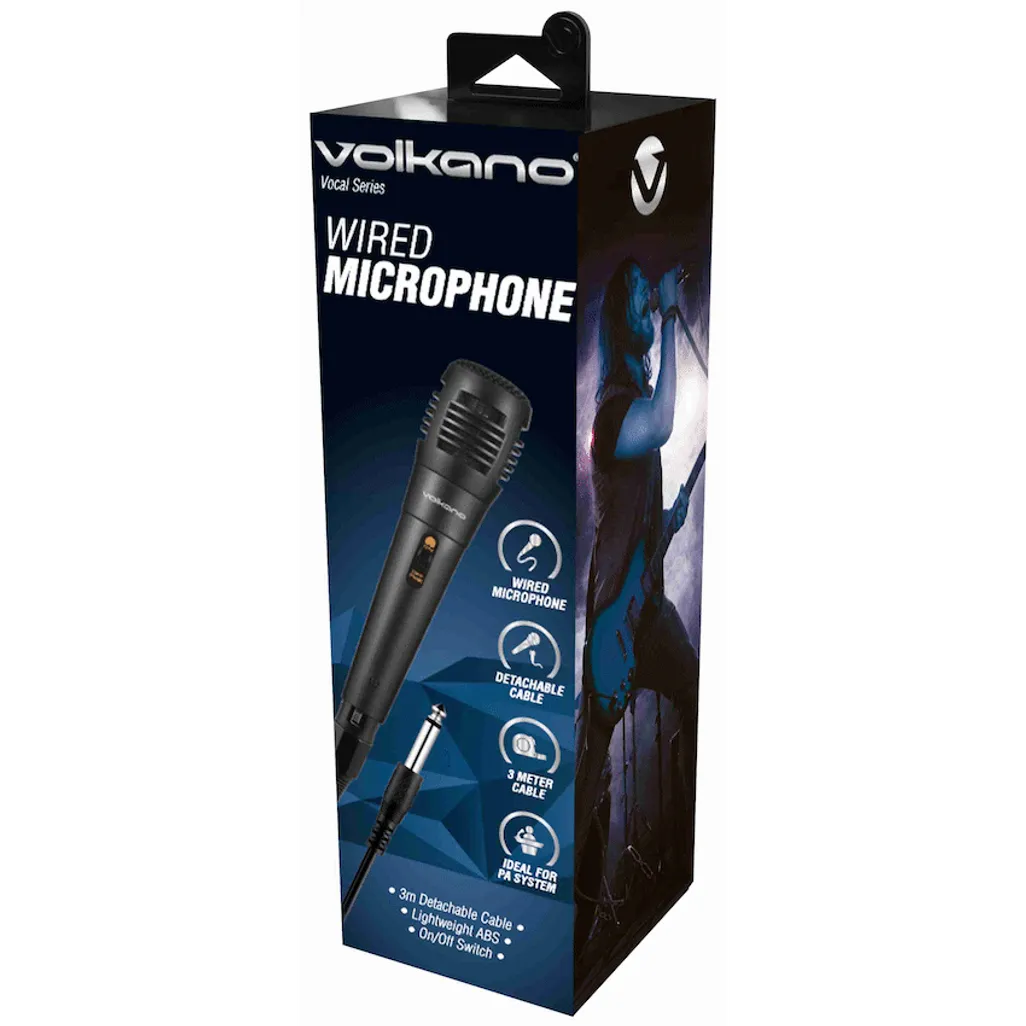 Volkano Vocal Series ABS Wired Microphone - Black