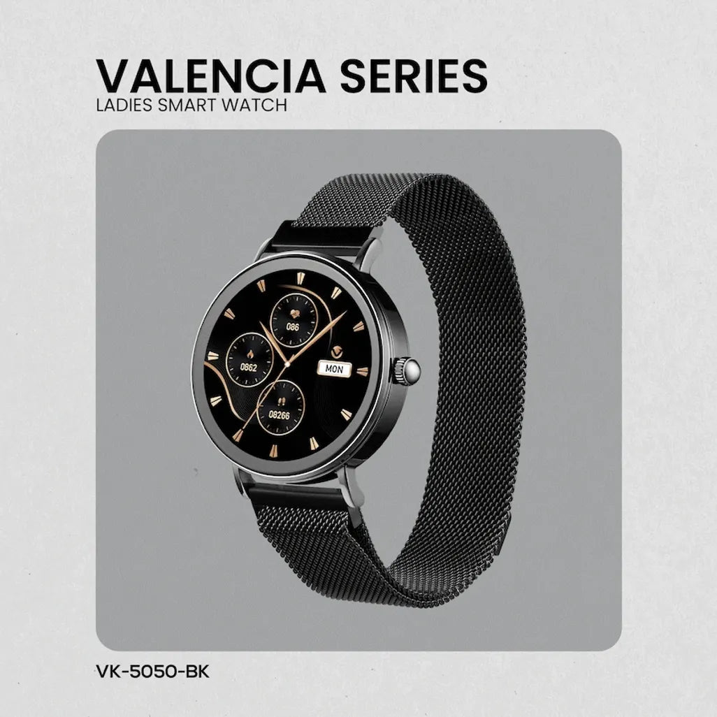 Volkano Valencia Series Ladies Smart Watch - Black