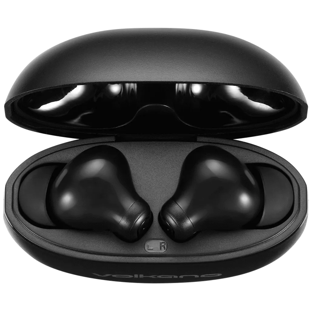 Volkano Pulse Series True Wireless Earphones with Charging Case - Black