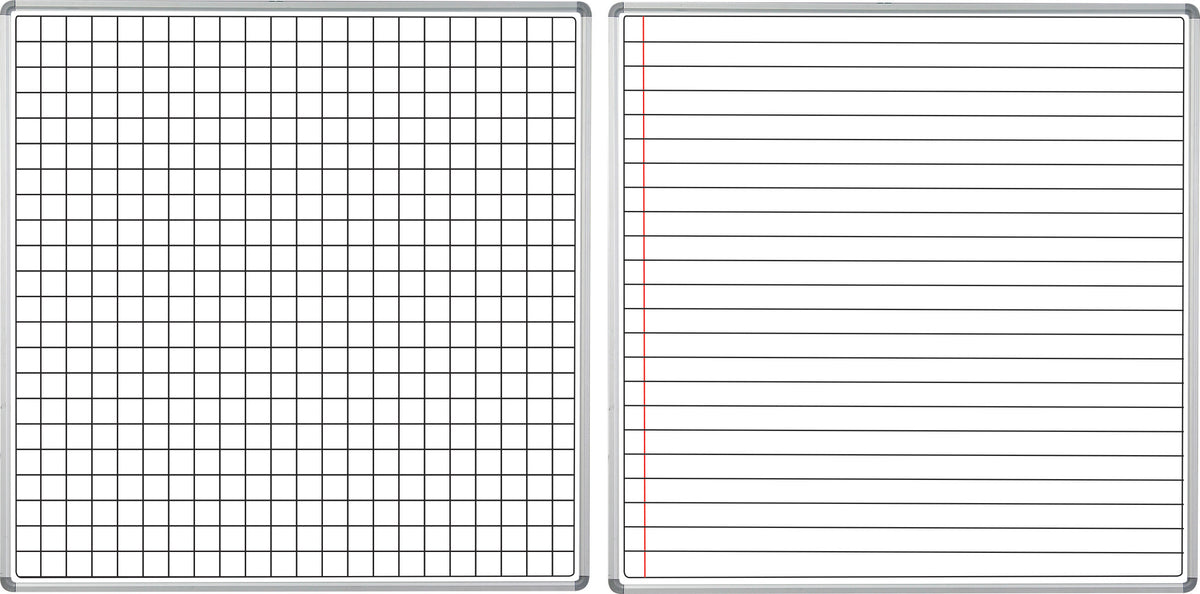 Educational Board Magnetic Whiteboard (1220*1210 - Squares and Lines - Swing Leaf - Option B)