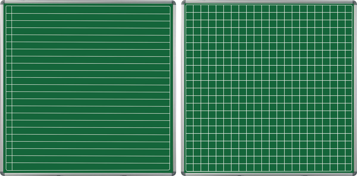 Educational Board Non-Magnetic Chalkboard (1220*1210 - Squares and Lines - Swing Leaf - Option B)