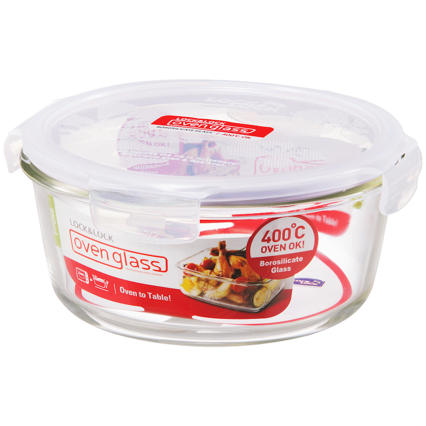 LocknLock Euro Glass container rnd 950ml ( Order in Qty of 4)