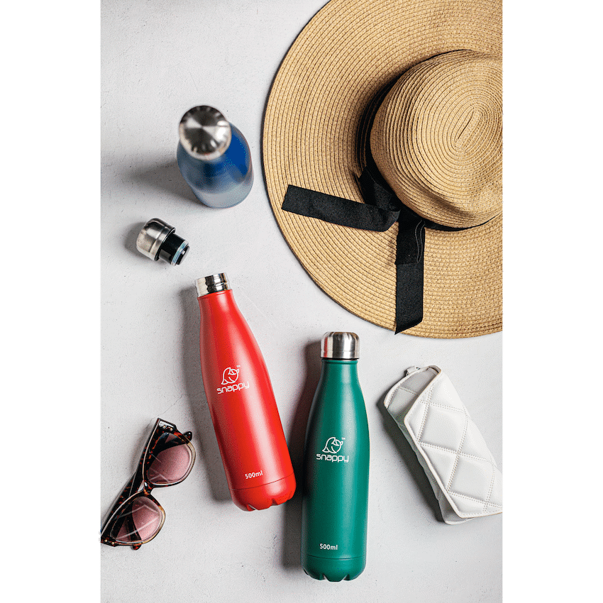 Snappy Stainless Steel Vacuum Bottle 500ml Cherry ( Order in Qty of 6)