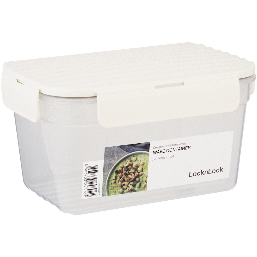 LocknLock Wave Container 1.4lt white ( Order in Qty of 8)
