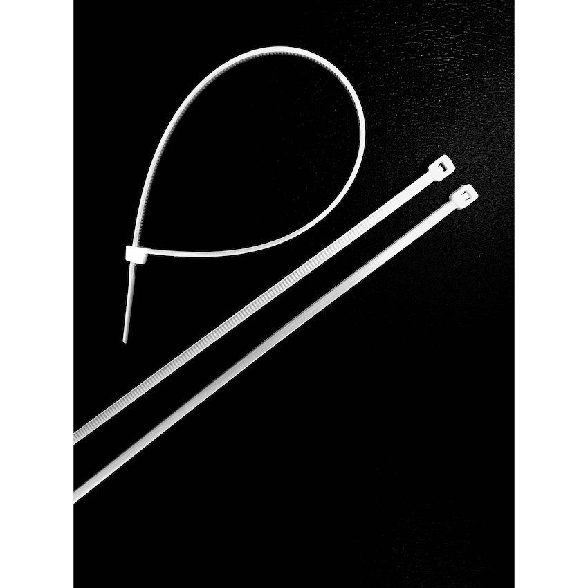 Ellies Cable Tie 2.5mm X 100mm - 20 PACK SIZE - WT