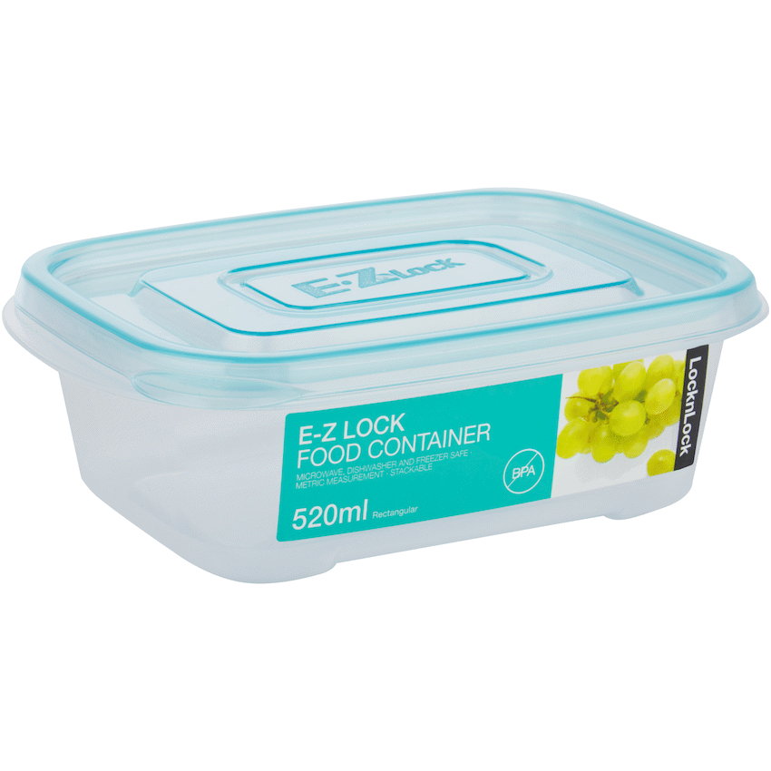 LocknLock EZ Lock rect 520ml blue ( Order in Qty of 6)