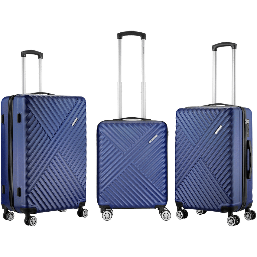 Travelwize Astra ABS 4-Wheels Spinner 3Pc Luggage Set Navy