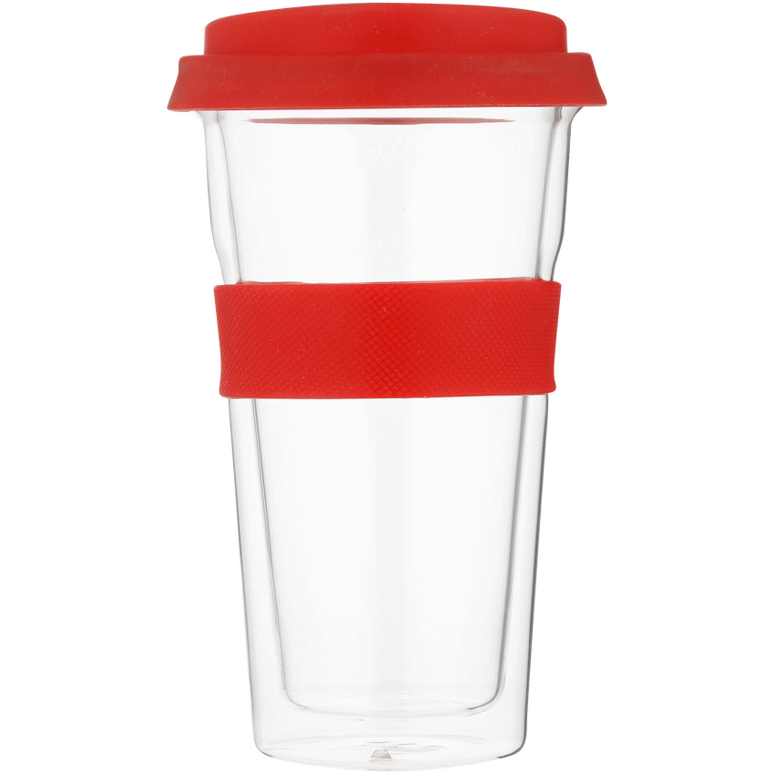 Snappy Thermal Glass Tumbler 400ml Red ( Order in Qty of 6)