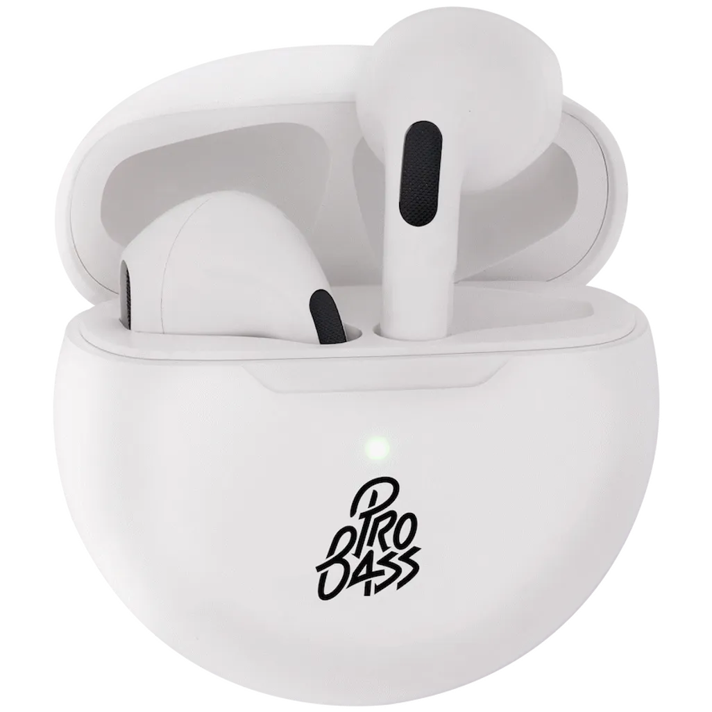 Pro Bass Future Series True Wireless Earphones with Charging Case - White