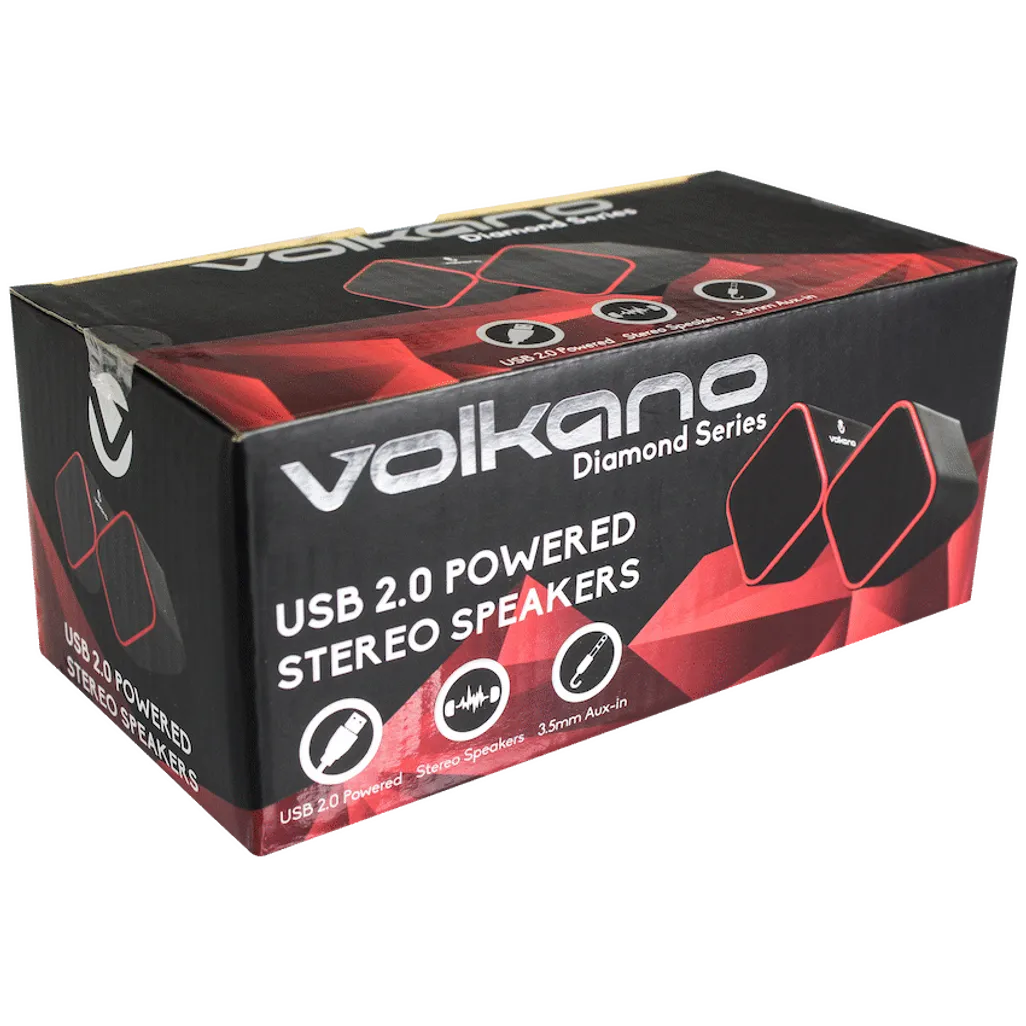 Volkano Diamond Series USB Speaker - Red