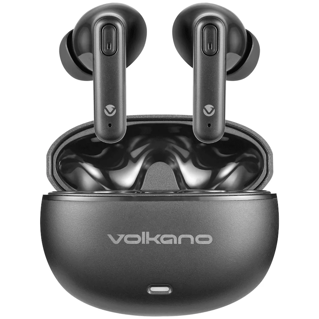Volkano Pulse Series True Wireless Earphones with Charging Case - Black
