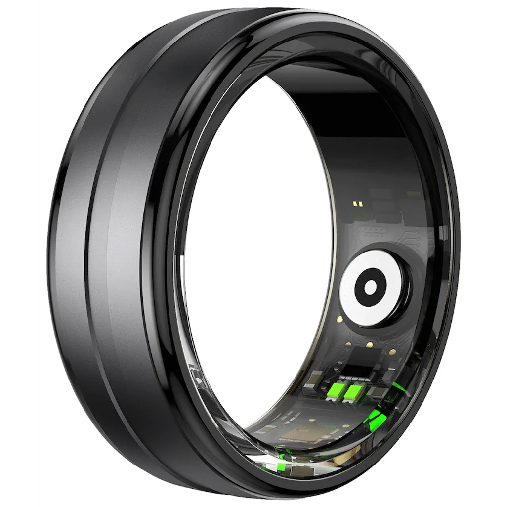 Volkano Ring Series Smart Ring with Charge Case - Black 18.1mm