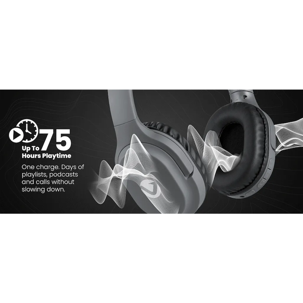 Volkano Pebble Series Bluetooth Headphones - Dark Grey