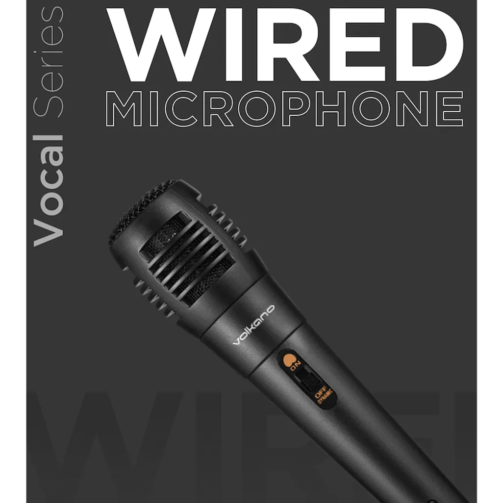 Volkano Vocal Series ABS Wired Microphone - Black