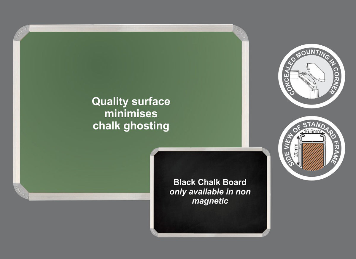 Chalk Board Non-Magnetic (Aluminium Frame - 1000*1000mm)